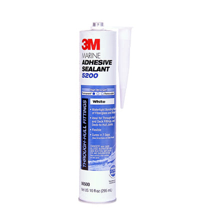 3M Marine Adhesive Sealant 5200, White, 295 mL Cartridge, 12/Case