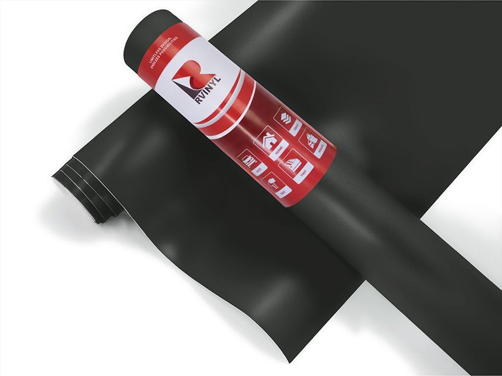 3M 2080 Series M12 Matte Black Vinyl Wrap, 5 ft x 2 ft