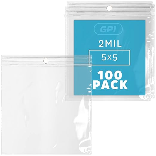 Clear Plastic Reclosable Zip Bags, Hang Hole for Display – 2 mm thick
