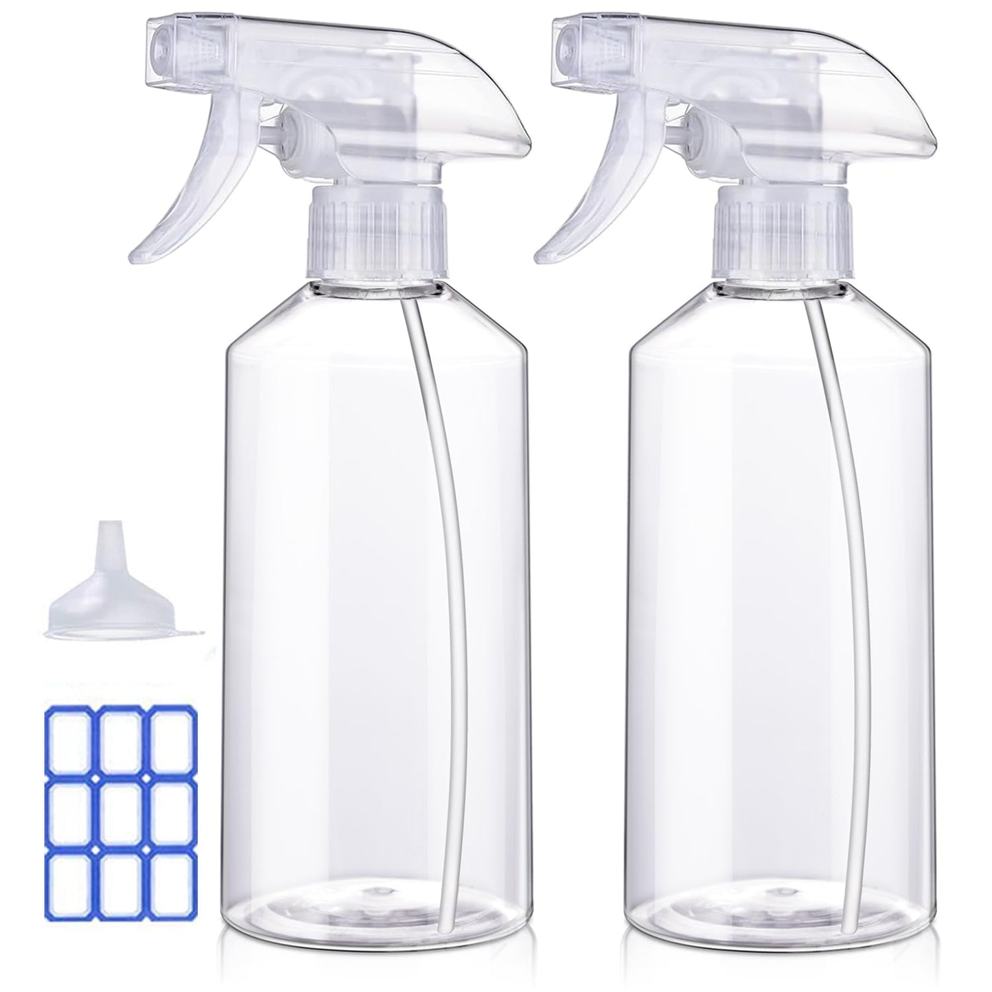 JohnBee Adjustable Spray Bottles, 16.9 oz, 2-Pack
