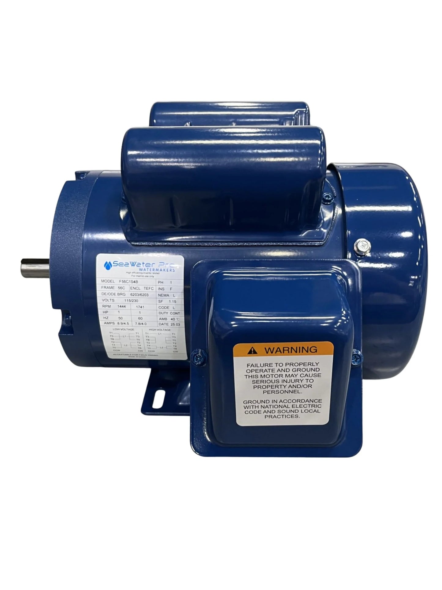 Seawater Pro Watermaker Motor – AC 110/220v 60Hz Motor