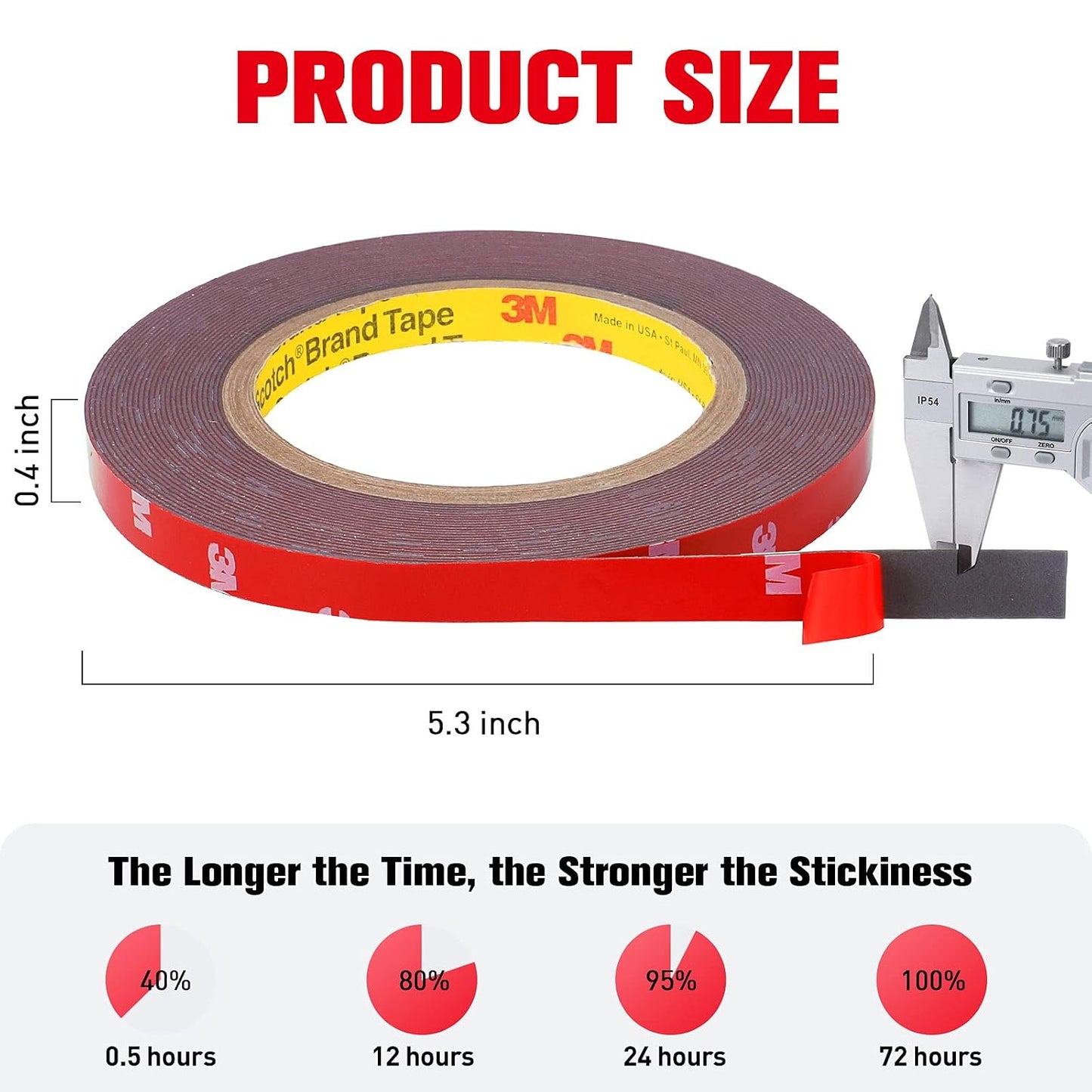 3M VHB Double-Sided Acrylic Foam Tape - Heavy Duty