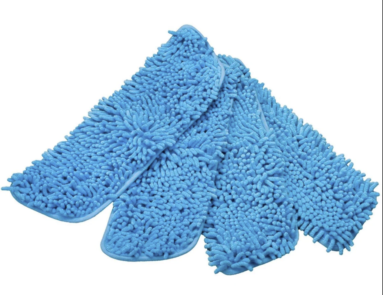 Waterless Wash Wax Mop 15" Pads 4-Pack - Blue