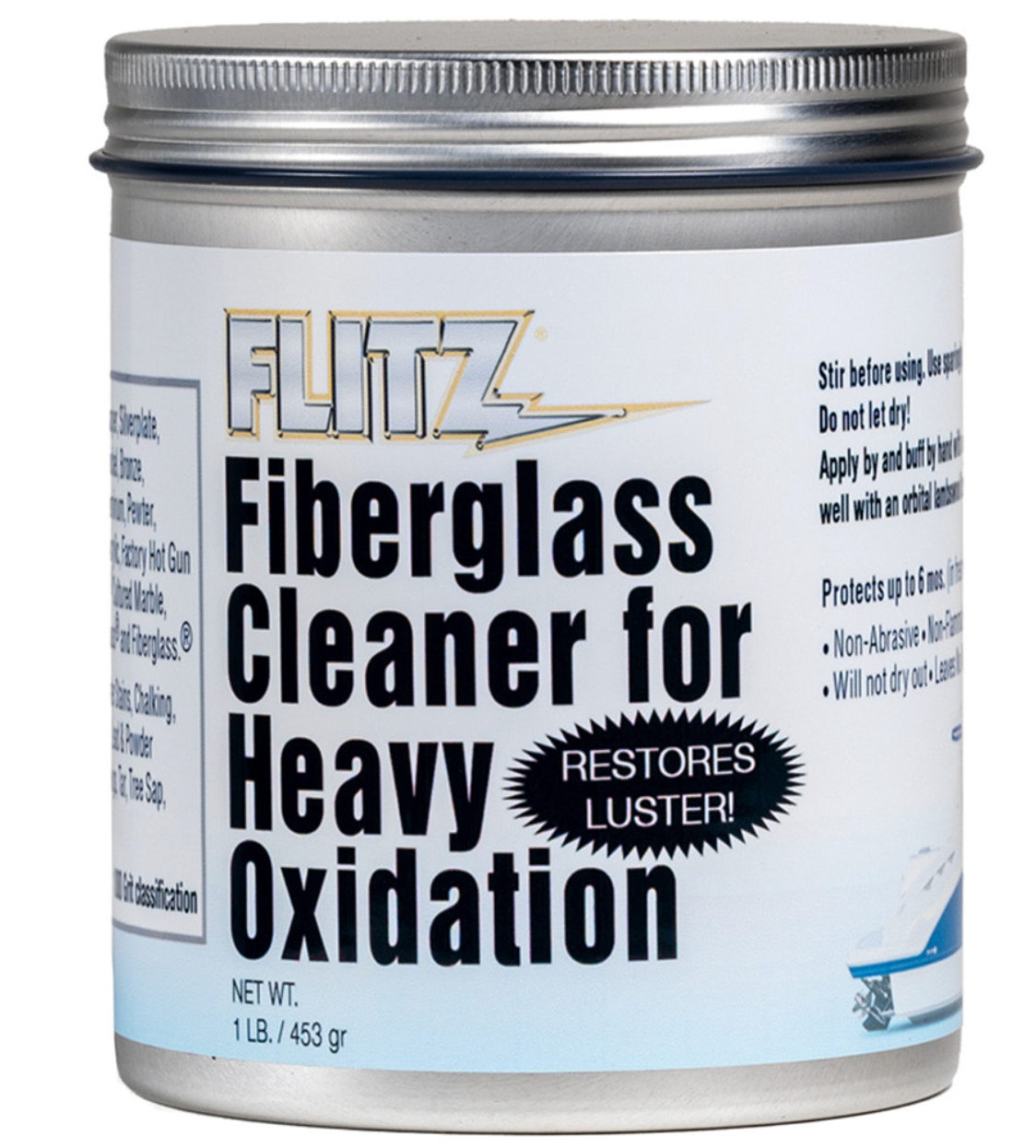 Flitz Fiberglass Cleaner f/Heavy Oxidation - 1lb