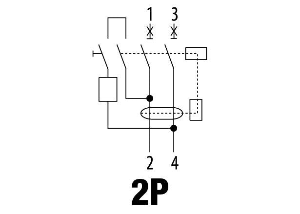RESIDUAL CURRENT CIRCUIT BREAKER - IDP - 2P 63A TYPE AC INSTANTANEOUS Idn=0,03A - 2 MODULES