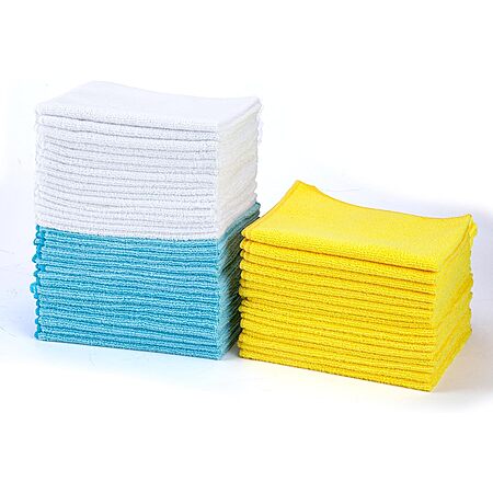 Amazon Basics Microfiber Cleaning Cloths, 16 x 12 in, 48-Pack