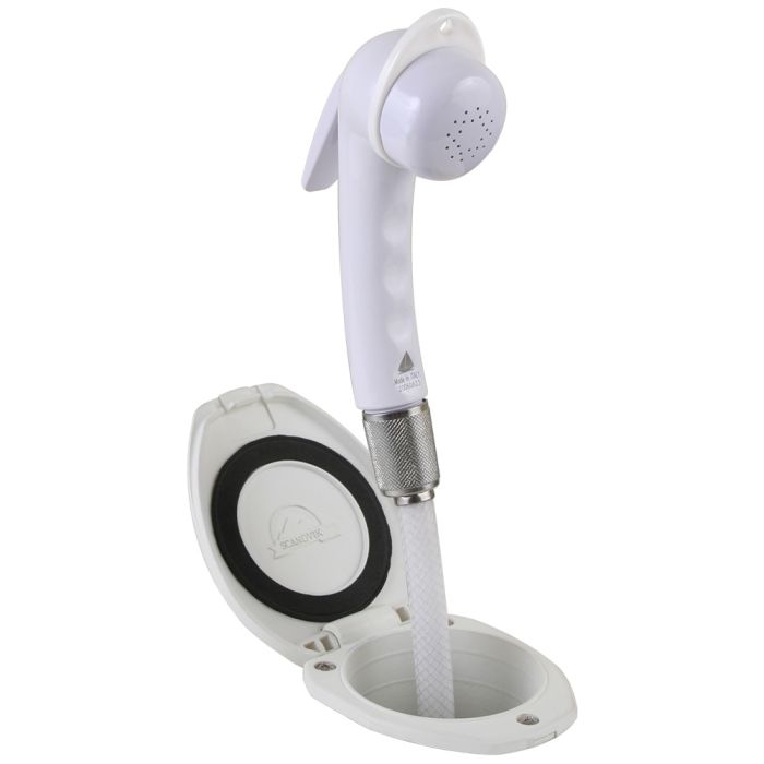 Scandvik Recessed Shower w/6' White Hose - Euro Trigger