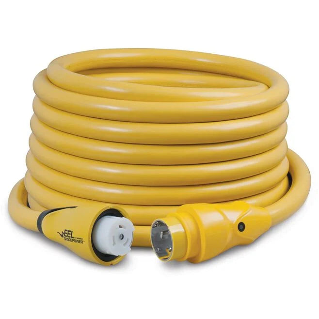 Marinco 50 Foot EEL Shore Power Cord Set, 50 Amp, 125/250V, Yellow”