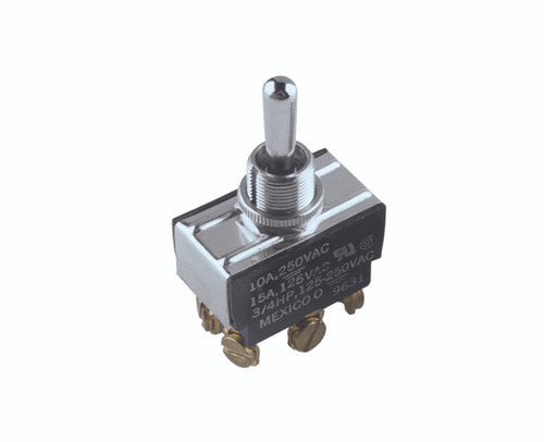 Metal Bat Toggle Switch, Double Pole, Momentary – (ON) - OFF - (ON)