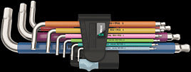 3950/9 Hex-Plus Multicolour Stainless 1 L-key set, metric, stainless, 9 pieces