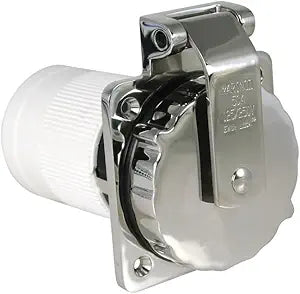 Marinco 125/250V Stainless Steel Power Inlet