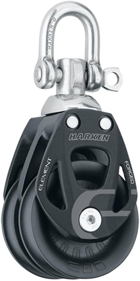 Harken 80mm Aluminum Element Mastbase Block Double — Swivel