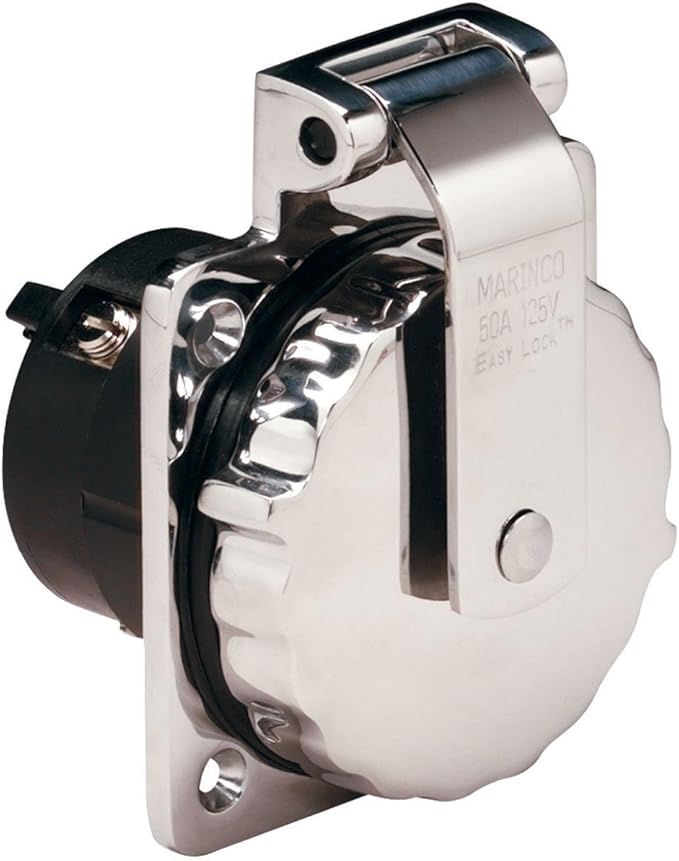 Marinco 125/250V Stainless Steel Power Inlet
