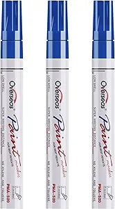 Permanent Paint Markers Pens - Blue Oil Based Paint Pens - Medium Tip