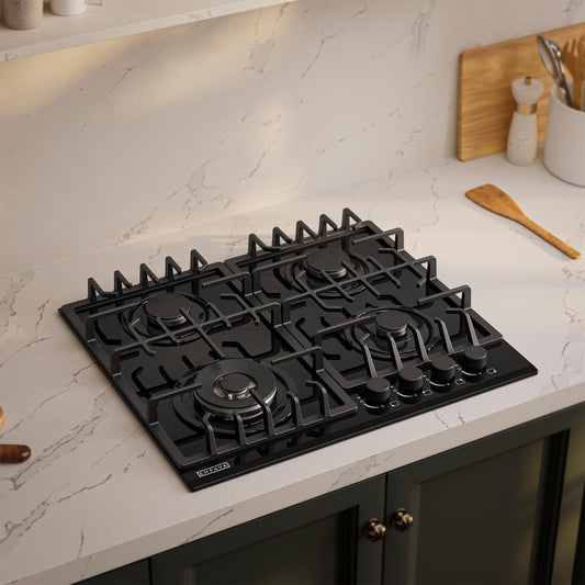 Empava 24 in. Gas Stove Cooktop with 4 Sealed Burners