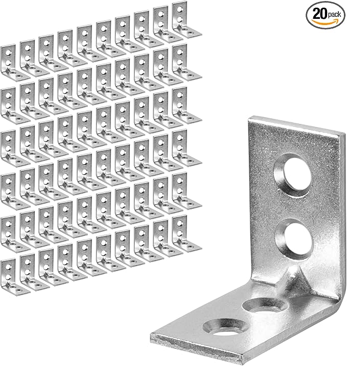 Stainless Steel Corner Shelf L Bracket – 1" x 1"