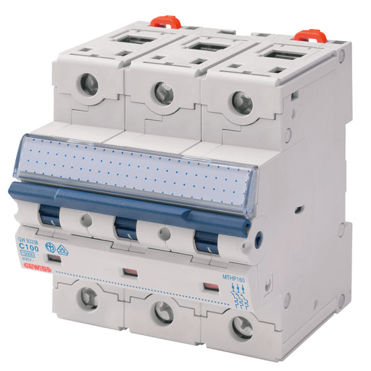 HIGH PERFORMANCE MINIATURE CIRCUIT BREAKER - MTHP 160 - 3P CHARACTERISTIC C 80A- 4,5 MODULES
