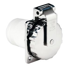 Marinco 125/250V Stainless Steel Power Inlet