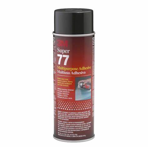 3M Super 77 Multipurpose Spray Adhesive, 24 fl oz Can, 12/Case
