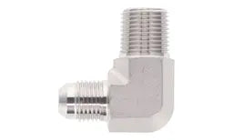 JIC/AN Male to Male NPT Pipe 90 Elbow - Stainless Steel