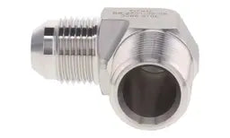 JIC/AN Male to Male NPT Pipe 90 Elbow - Stainless Steel