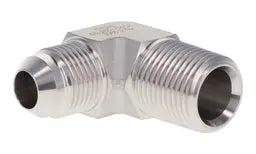 JIC/AN Male to Male NPT Pipe 90 Elbow - Stainless Steel