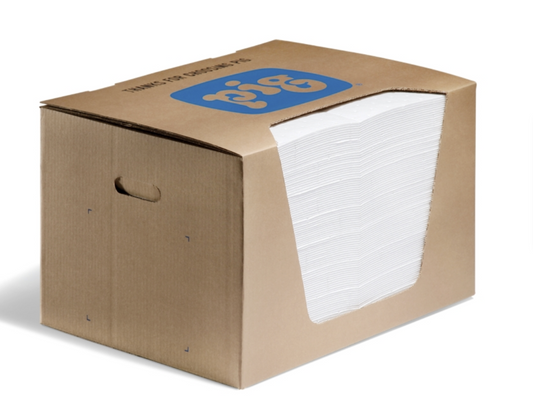 PIG® Oil-Only Absorbent Mat Pad in Dispenser Box - 15"W x 20"L