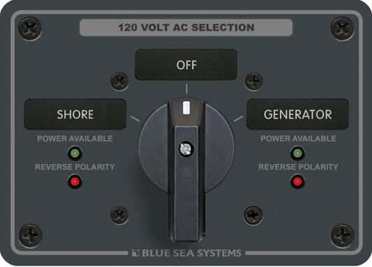 Blue Sea 8365 AC Rotary Panel 120V/65A OFF+2