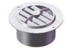 Grille Round with Damper  - 4”