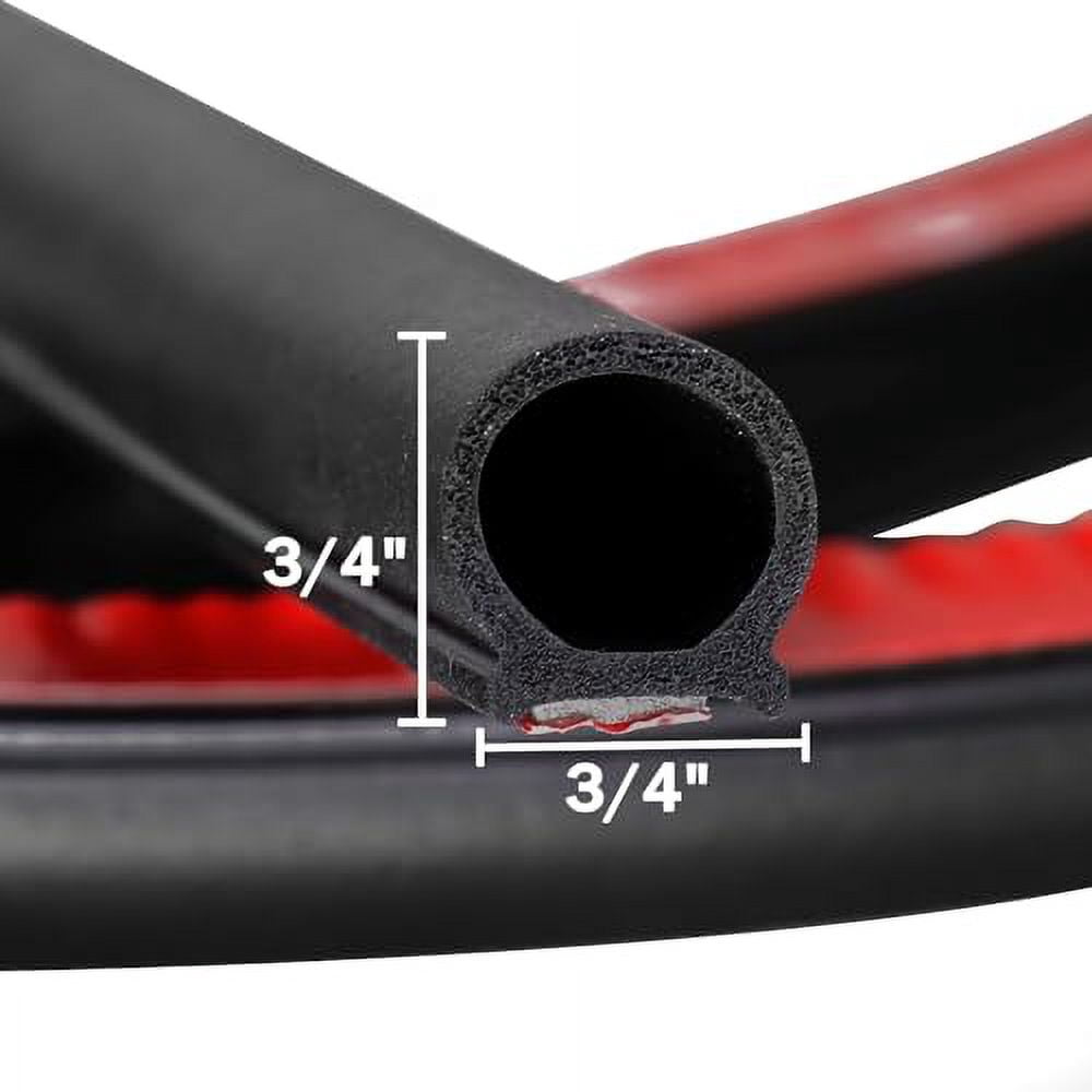 D shape EPDM rubber weather stripping 3/4 inch by 3/4 inch