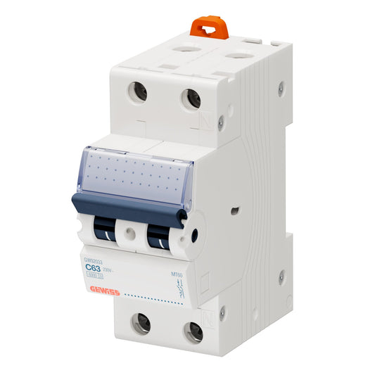MINIATURE CIRCUIT BREAKER - MT 60- 1P+N CHARACTERISTIC C 63A - 2 MODULES