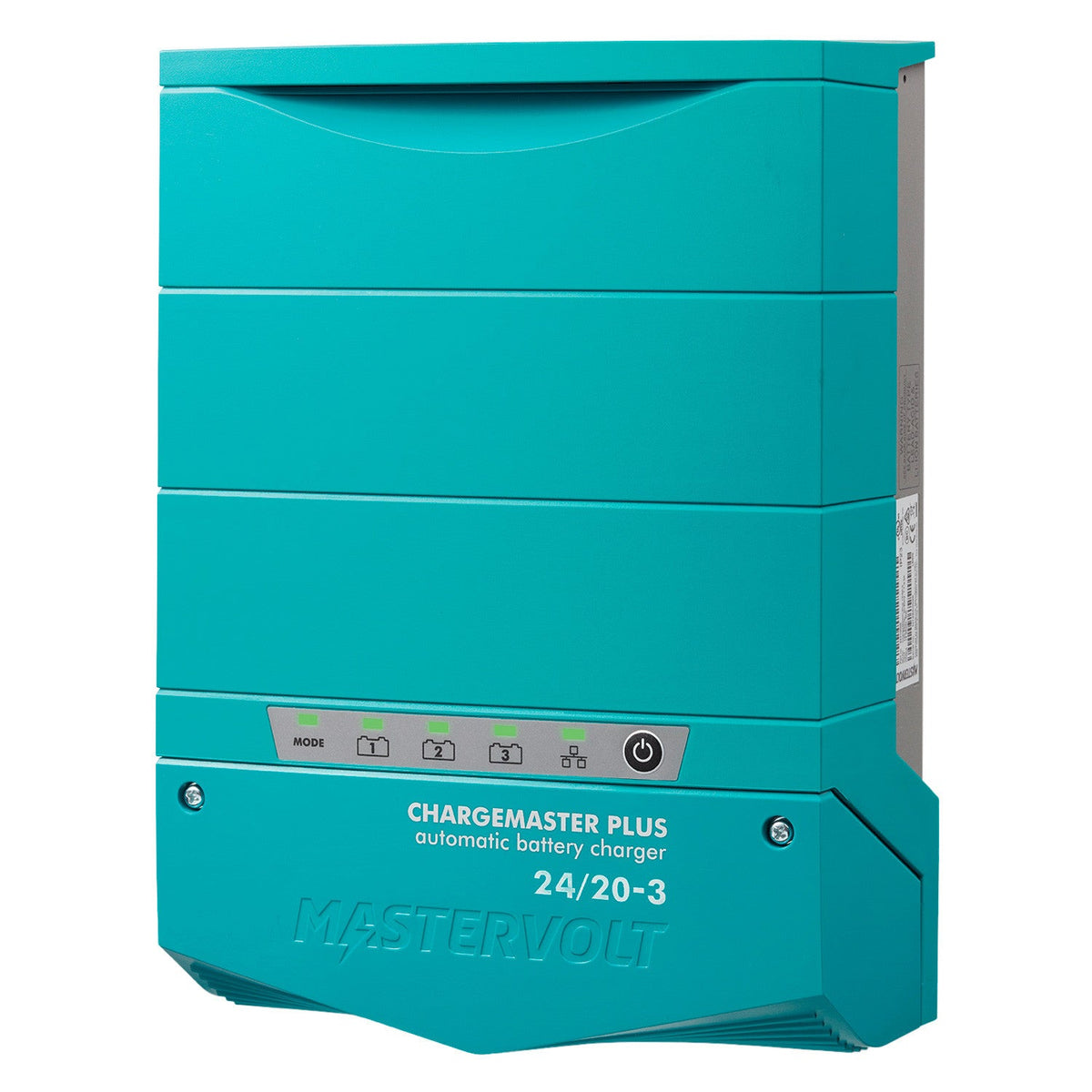Mastervolt ChargeMaster Plus 24/20-3 marine battery charger model 44320205 front view