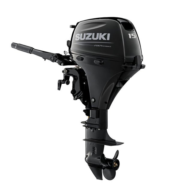 Suzuki DF15AEL Black tiller 20-inch shaft, dealer model-family photo