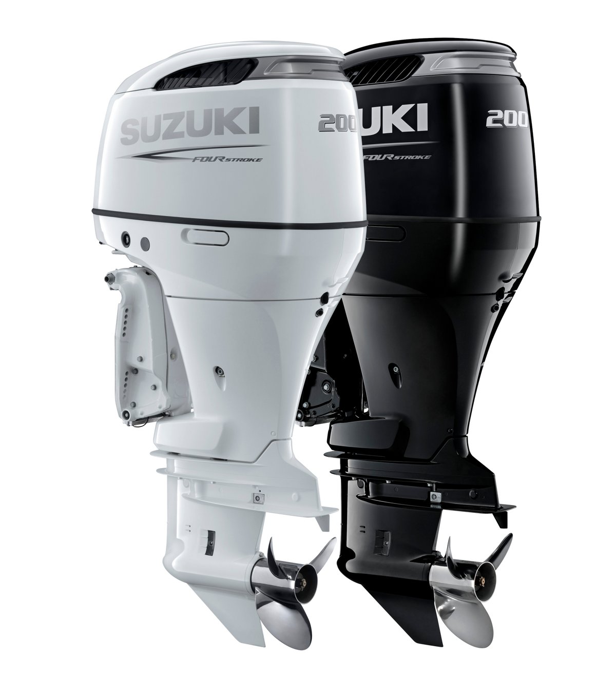 Suzuki DF200T 200HP V6 outboards white and black