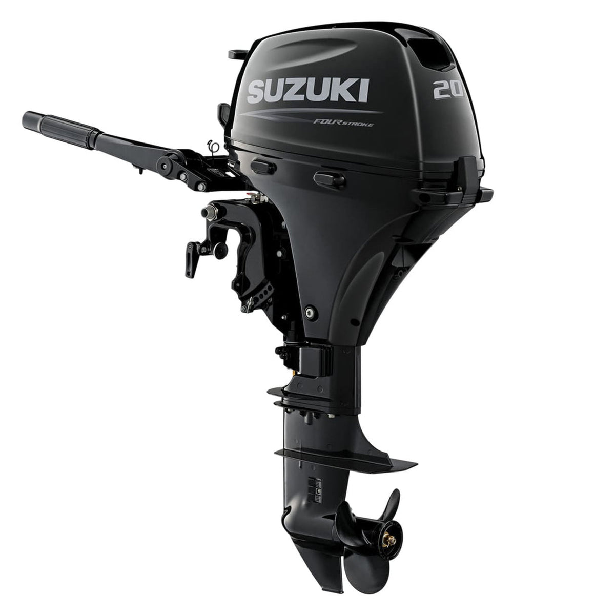 Suzuki DF20AS Black 15-inch shaft manual tiller Suzuki dealer